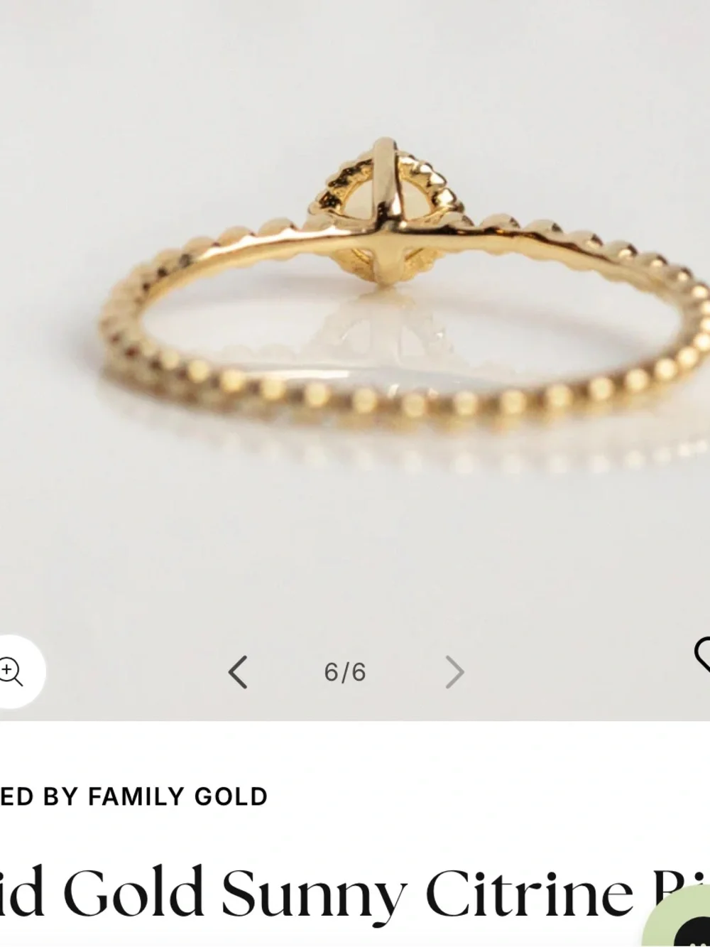 Local Eclectic Sunny Citrine Ring solid 9k Gold
